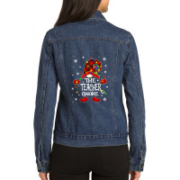 The Teacher Gnome Matching Family Group Christmas Lights T Shirt Ladies Denim Jacket | Artistshot