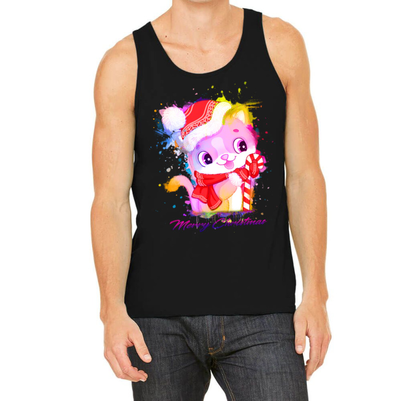 Merry Christmas Cat Tank Top | Artistshot