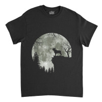 French Bulldog Silhouette In Front Of Moon Halloween Costume Classic T-shirt | Artistshot