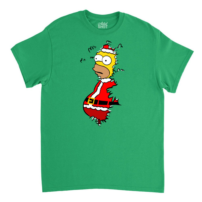 Homer Claus Christmas Classic T-shirt | Artistshot