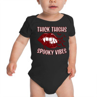 Thick Thighs And Spooky Vibes Vampire Women Bat Lips Pullover Hoodie Baby Bodysuit | Artistshot