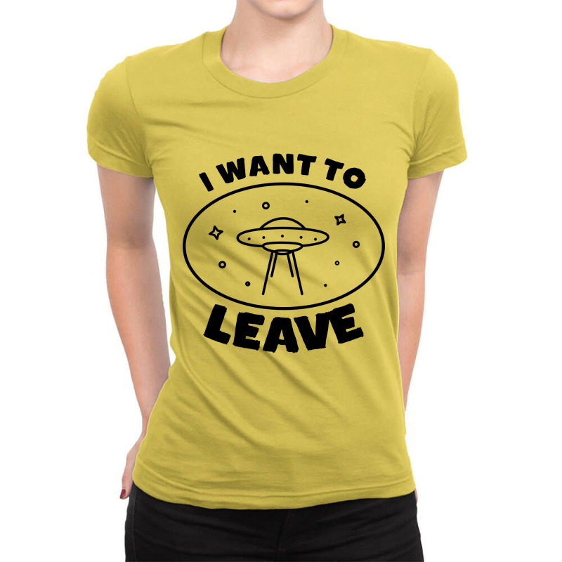 Ufo Flying Planet Ladies Fitted T-Shirt by yani dwicahya | Artistshot