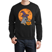 Heeler Witch Hat Moon Jack O Lantern Halloween Cattle Dog Crewneck Sweatshirt | Artistshot