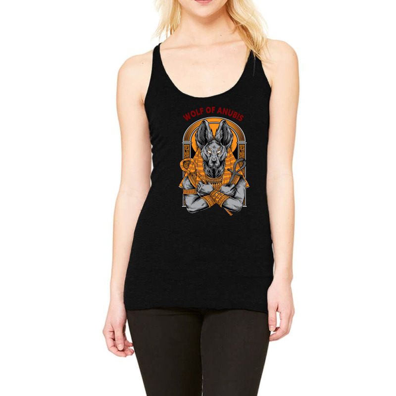 Wolf Of Anubis Racerback Tank by thebrandal | Artistshot