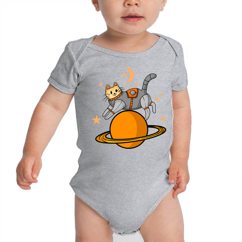 Funny Smile Cat On Planet Baby Bodysuit by thebrandal | Artistshot