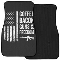 Coffee Bacon Guns And Freedom   Bbq Grill Funny Gun Usa Flag T Shirt Front Car Mat | Artistshot