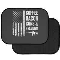 Coffee Bacon Guns And Freedom   Bbq Grill Funny Gun Usa Flag T Shirt Rear Car Mat | Artistshot