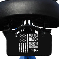 Coffee Bacon Guns And Freedom   Bbq Grill Funny Gun Usa Flag T Shirt Bicycle License Plate | Artistshot