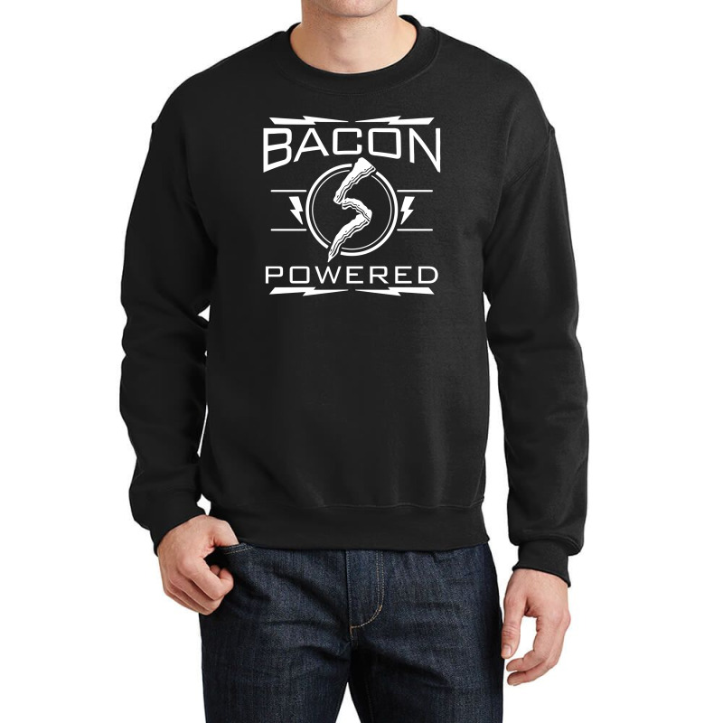 Bacon Powered Crewneck Sweatshirt | Artistshot