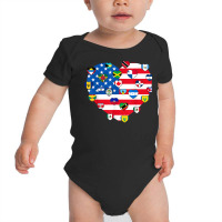 American Flag Heart Hispanic Heritage Month Latino Pride T Shirt Baby Bodysuit | Artistshot