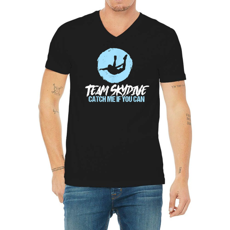 Team Skydive Parachute Skydiver Lover T Shirt V-neck Tee | Artistshot