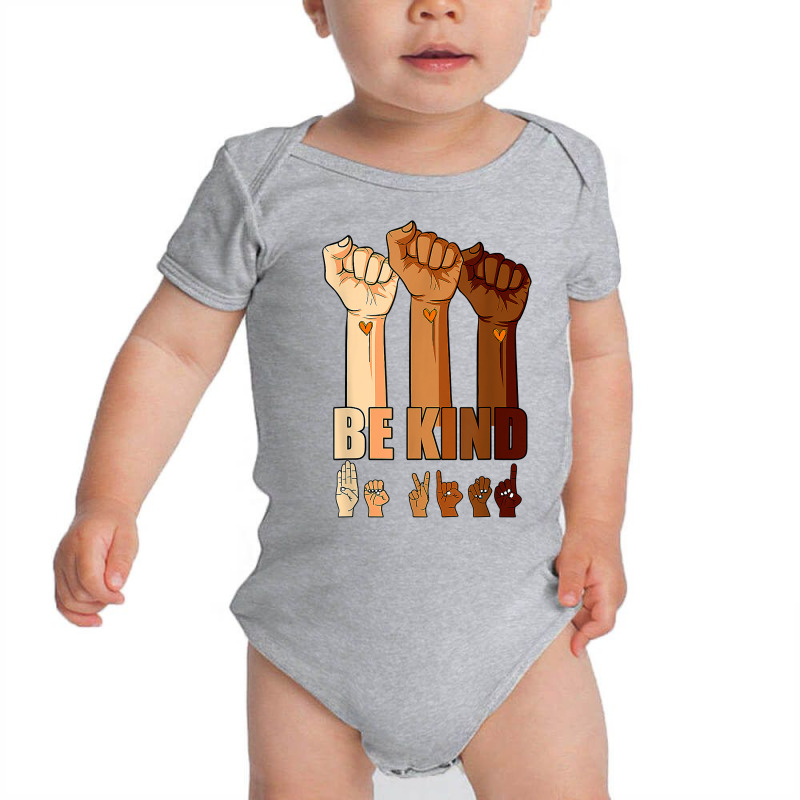 Hand Be Kind Sign Language We Wear Orange For Unity Day T Shirt Baby Bodysuit by graftmshindeatw | Artistshot