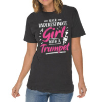 Girl Trumpet Player Saying Woman Trumpeter Vintage T-shirt | Artistshot