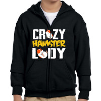 Crazy Hamster Lady Youth Zipper Hoodie | Artistshot