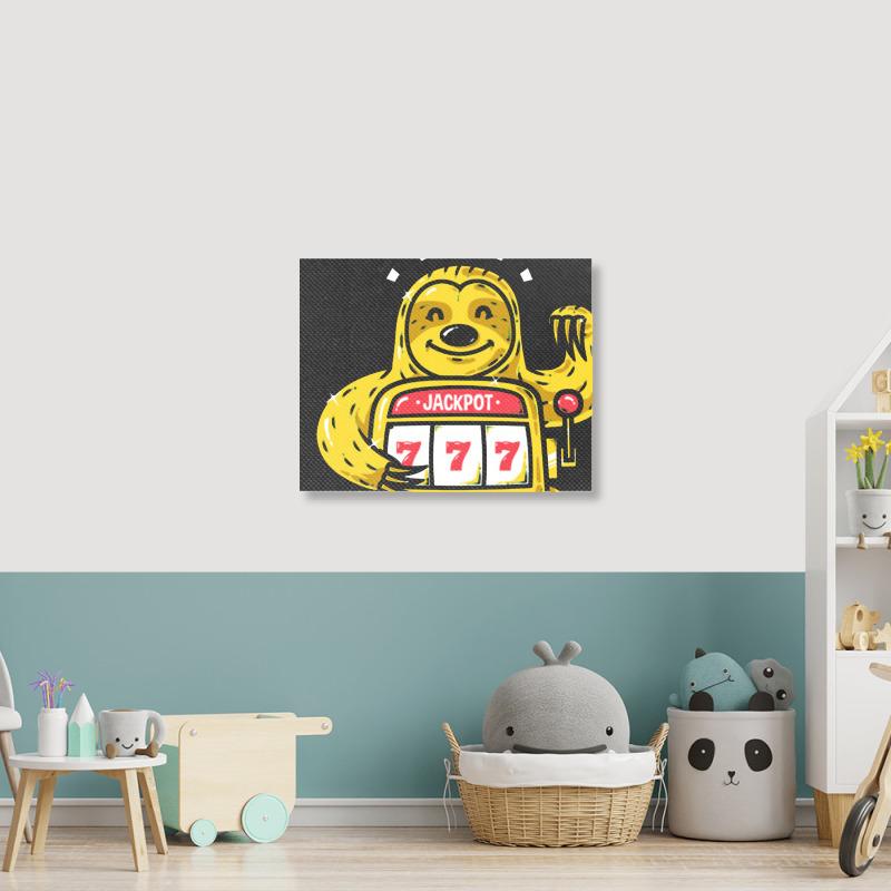 Lucky Sloth Machine Landscape Canvas Print | Artistshot