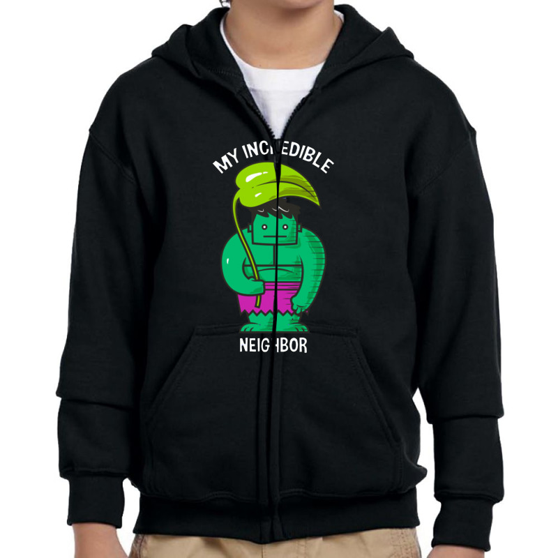 My Incredible Neighbor Youth Zipper Hoodie by lindavalere | Artistshot