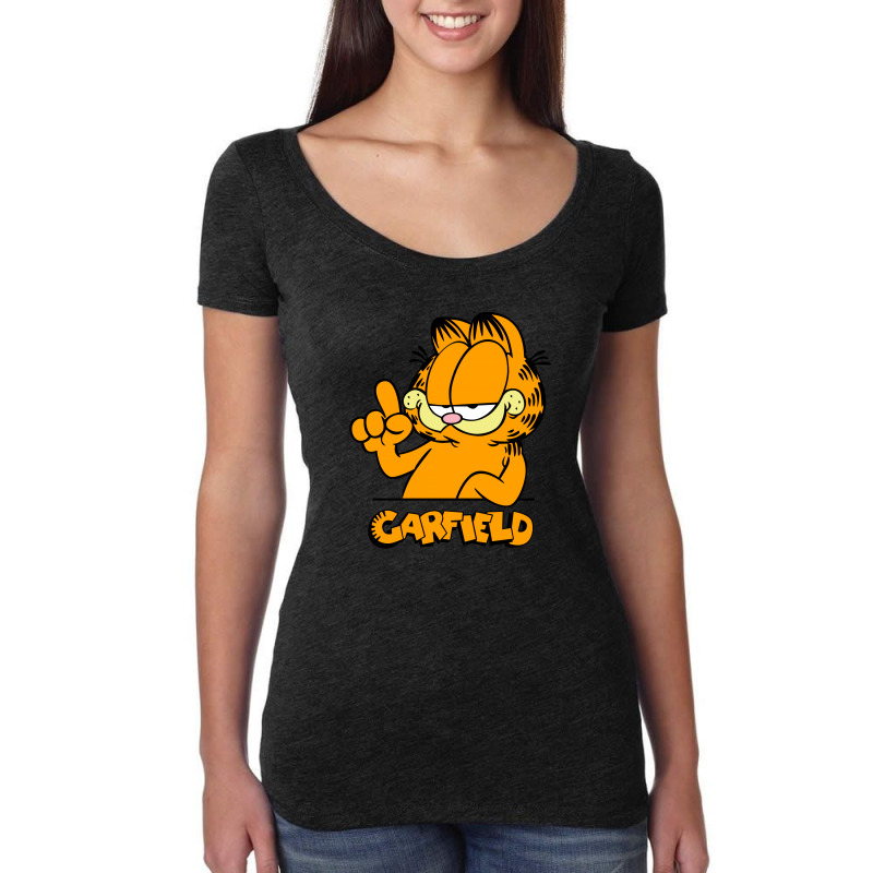 Garfield Funny Women's Triblend Scoop T-shirt by Saidoki | Artistshot