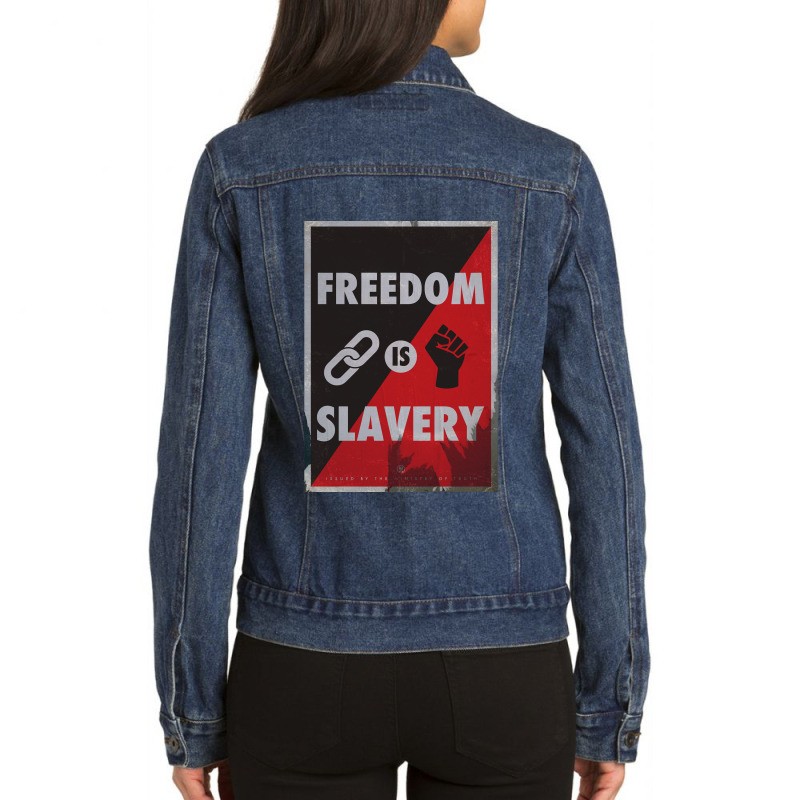 Graphic Picture  Big Brother Funny Gift Ladies Denim Jacket by Artist-Areli | Artistshot