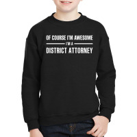 I'm Awesome I'm A District Attorney Youth Sweatshirt | Artistshot