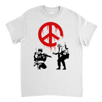 Banksy Peace Classic T-shirt | Artistshot