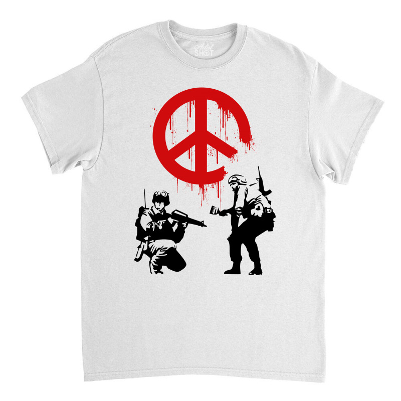 Banksy Peace Classic T-shirt | Artistshot