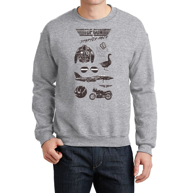 Custom Top Gun Starter Pack Crewneck Sweatshirt By Sayasiti