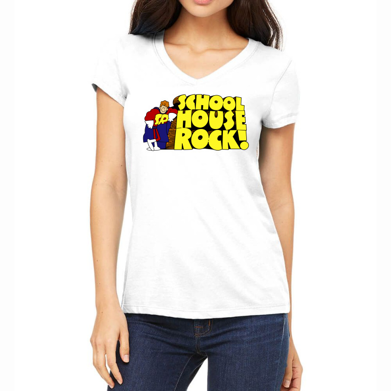 Custom Schoolhouse Rock Women's V-neck T-shirt By Bamboholo - Artistshot