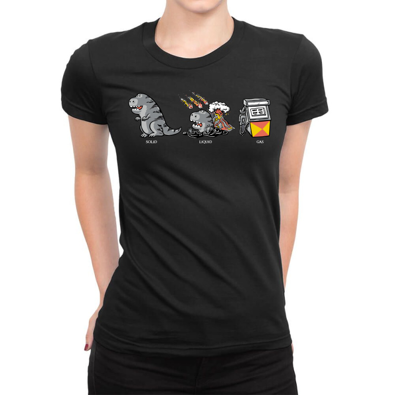 The Three Classical States Of Matter Ladies Fitted T-Shirt by sayasiti | Artistshot