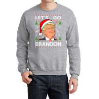 Funny Let's Go Brandon Trump Ugly Christmas Sweater Vintage Crewneck Sweatshirt | Artistshot