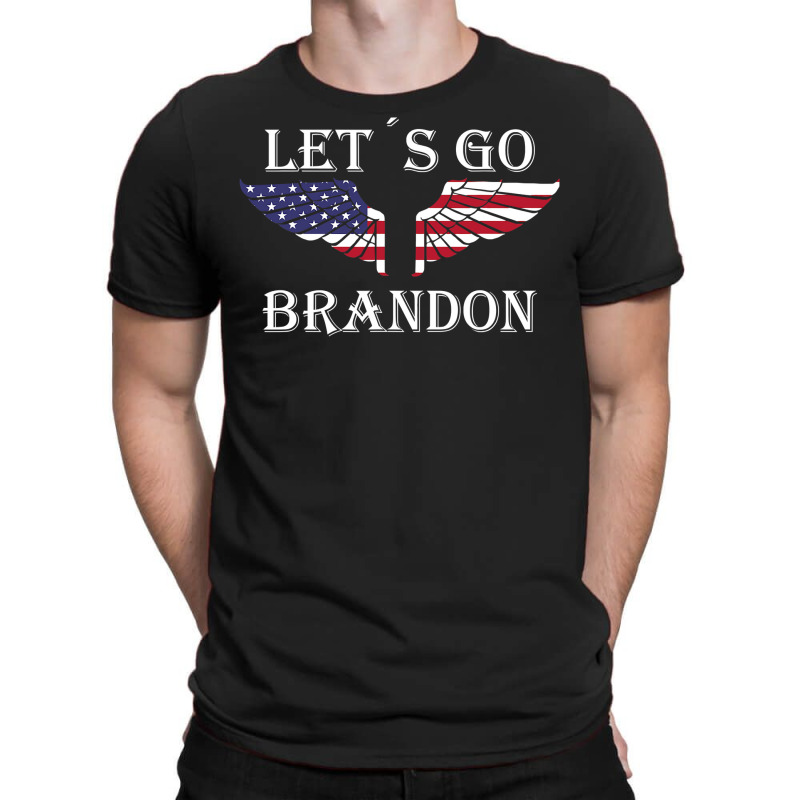 Let´s Go Brandon American Flag Us An.gel Wings T-shirt | Artistshot