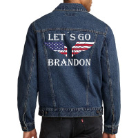 Let´s Go Brandon American Flag Us An.gel Wings Men Denim Jacket | Artistshot