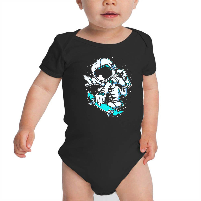 Astronaut Skateboard Jump Baby Bodysuit | Artistshot