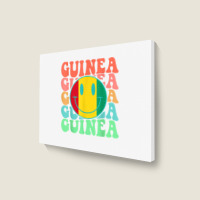 Retro Guinea Guinean Flag Mens Womens Kids T Shirt Landscape Canvas Print | Artistshot