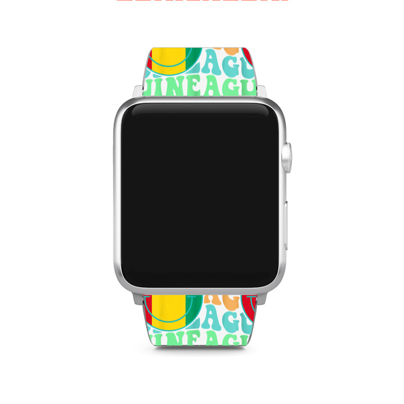 Retro Guinea Guinean Flag Mens Womens Kids T Shirt Apple Watch Band | Artistshot