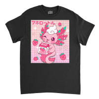 Kawaii Axolotl Strawberry Milk Shake Carton Japanese Anime Premium T S Classic T-shirt | Artistshot