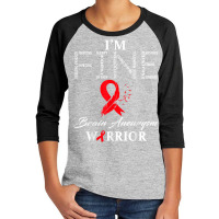 Brain Aneurysm Warrior I'm Fine T Shirt Youth 3/4 Sleeve | Artistshot