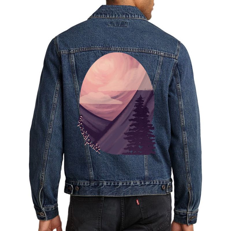 Scenery T  Shirt Pink Purple Scenery T  Shirt Men Denim Jacket | Artistshot