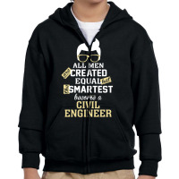 Men Become A Civil Engineer Youth Zipper Hoodie | Artistshot