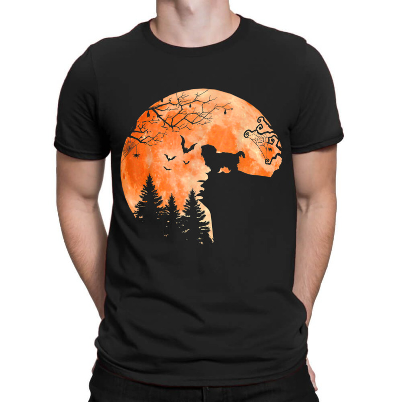 Shih Tzu And Moon Silhouette Dog Lover Halloween T-shirt | Artistshot