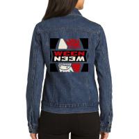 Proud  Dadzilla Father For Men Women Ladies Denim Jacket | Artistshot