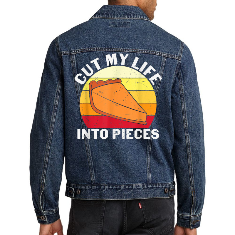 Cut My Life Into Pieces Funny Halloween Pumpkin T Shirt Men Denim Jacket | Artistshot