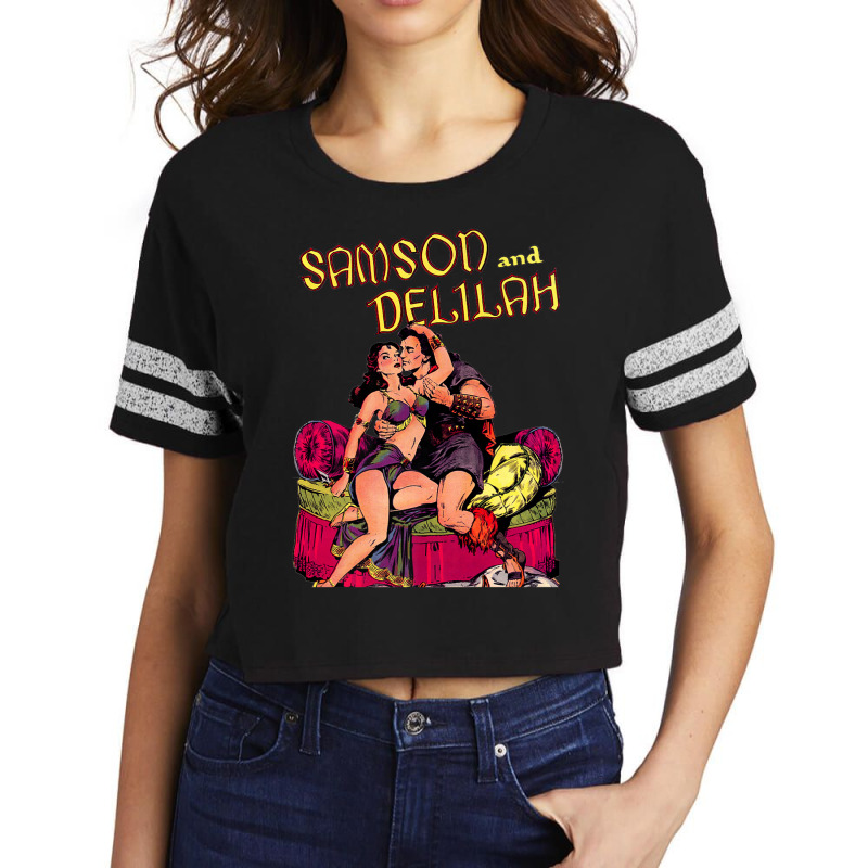 Classic Christian Bible Stories-samson And Delilah Men Women Scorecard Crop Tee by Aria-Proctor | Artistshot