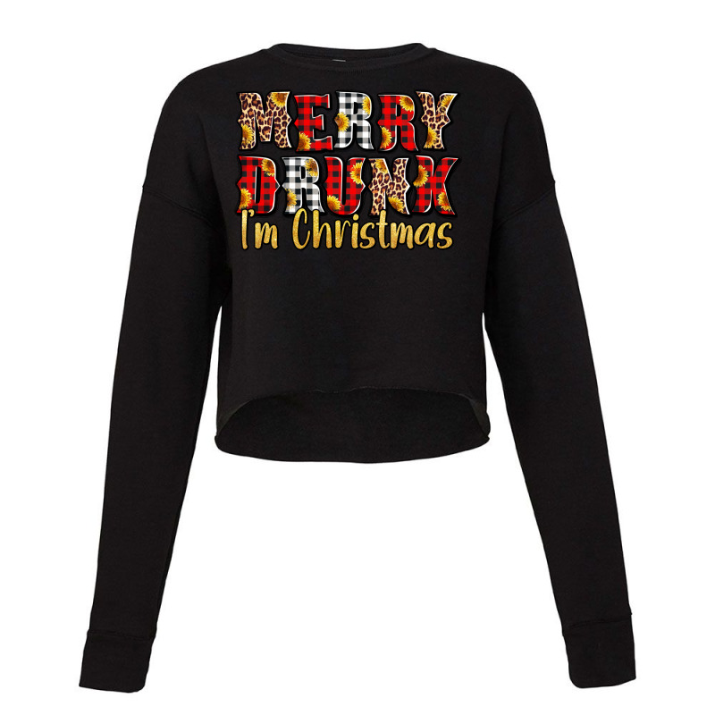 Merry Drunk I'm Christmas Cropped Sweater | Artistshot