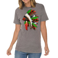 Western Christmas Native American Headdress Vintage T-shirt | Artistshot