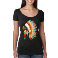 Western Headdress Native American Headdress Women's Triblend Scoop T-shirt | Artistshot