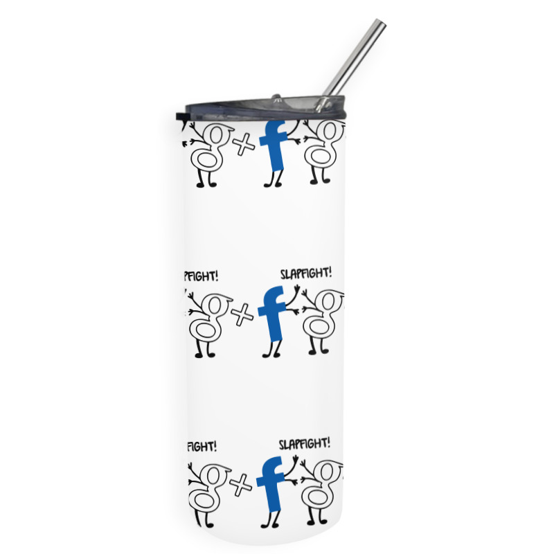 Social Slap Fight Skinny Tumbler | Artistshot