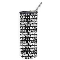 I Speak Fluent Rap Lyrics Skinny Tumbler | Artistshot