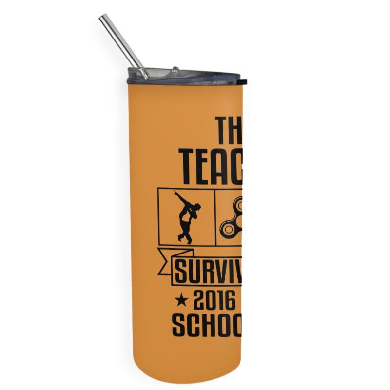 This Teacher Survived The 2016 2017 School Yea Skinny Tumbler | Artistshot