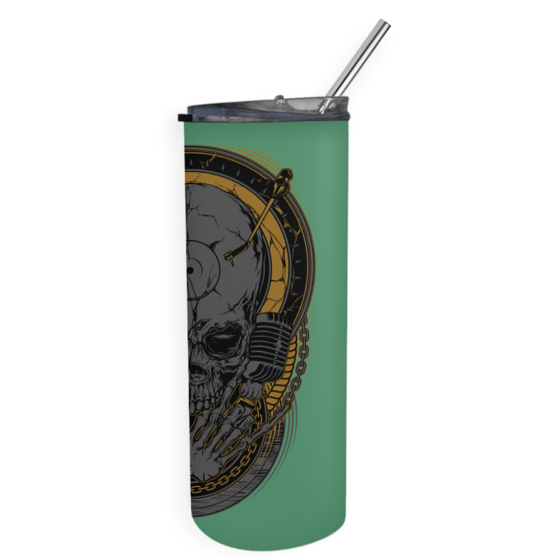 Metal Disk Jockey Skinny Tumbler | Artistshot