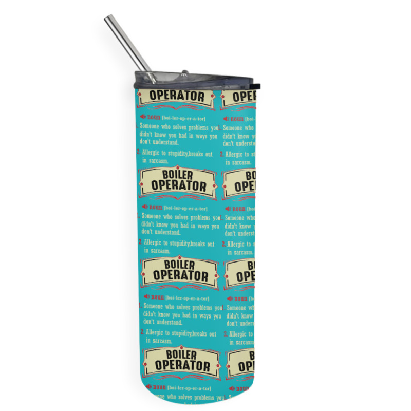 Boiler Operator Dictionary Term Sarcastic Skinny Tumbler | Artistshot